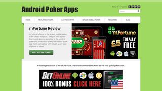 mFortune Mobile Poker - Android Poker Apps