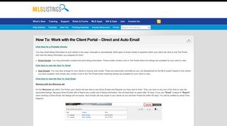 How To: Work with the Client Portal – Direct and Auto Email ...