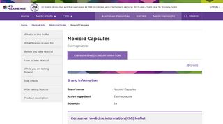 Noxicid Capsules - NPS MedicineWise