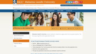 Admissions - MG University - Education for all