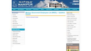 Manipur Government Employees List (MGEL) – Updation thereof ...