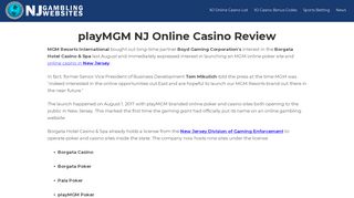 MGM Online Casino New Jersey - Preview Of MGM Gambling Site