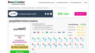 PlayMGM Online Casino - Get $25 FREE ... - NJ Online Casinos