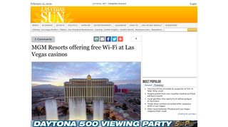 MGM Resorts offering free Wi-Fi at Las Vegas casinos - Las Vegas Sun