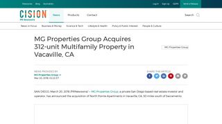 MG Properties Group Acquires 312-unit Multifamily Property in ...