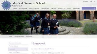 Homework | Mayfield Grammar School Gravesend