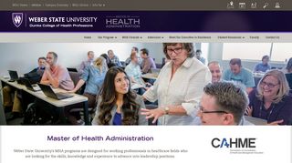 Master of Health Administration - Weber State University