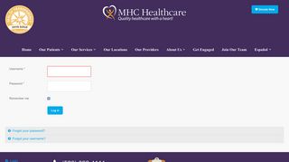 MHC Healthcare - Login