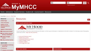 Default Page | Resources | My.mhcc.edu