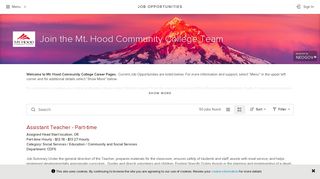 Job Opportunities | Sorted by Job Title ascending | Join the Mt. Hood ...