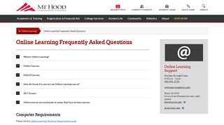 Online Learning Frequently Asked Questions - MHCC
