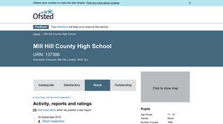 Ofsted | Mill Hill County High School