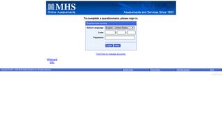 MHS Online Assessments