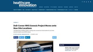 DoD-Cerner MHS Genesis Project Moves onto New Site Locations ...