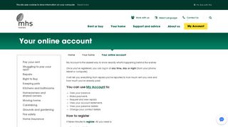 Your online account | mhs homes