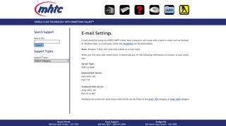 MHTC Technical Support » E-mail Settings