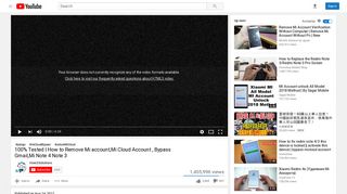 100% Tested | How to Remove Mi account,Mi Cloud ... - YouTube