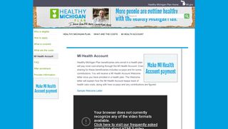 Healthy Michigan Plan - MI Health Account - State of Michigan