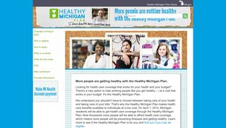 Healthy Michigan Plan - State of Michigan