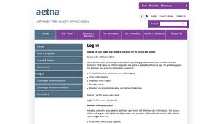 Log In | Aetna Better Health of Michigan