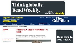 The day MI6 tried to recruit me – by email | UK news | The Guardian