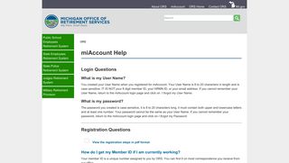 ORS - miAccount Help - State of Michigan