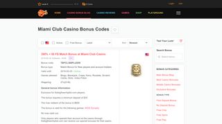 Miami Club Casino Bonus Codes - thebigfreechiplist