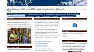 Library Resources & Research Tools - Library ... - MDC Libguides