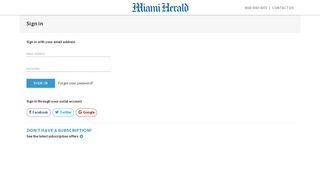 Sign in - Miami Herald