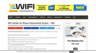 Wifi details for Miami International Airport - MIA - Your Airport Wifi Details