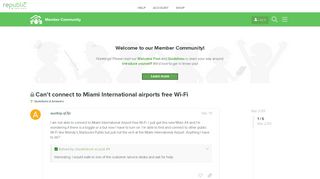 Can't connect to Miami International airports free Wi-Fi ...