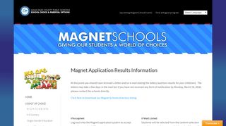 Magnet Application Results Information - YourChoiceMiami.org