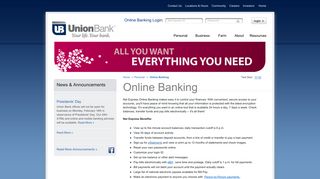 Online Banking - - Union Bank