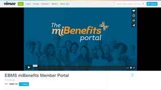 EBMS miBenefits Member Portal on Vimeo