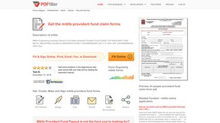 Mibfa Provident Fund Claim Forms - Fill Online, Printable, Fillable ...