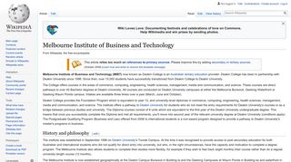 Melbourne Institute of Business and Technology - Wikipedia