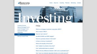FAQs - Bancorp Financial Services Inc.