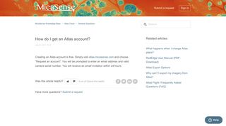 How do I get an Atlas account? – MicaSense Knowledge Base