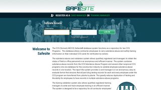Safesite | CCS Substance Abuse Program Card Validation System