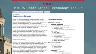 Instructure Canvas - MICDS Upper School Technology Toolkit