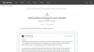 Making folders of classes for each semester | Canvas LMS Community