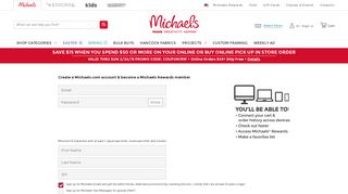 Create Account - Michaels Stores