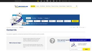 Contact Us | Michelin US