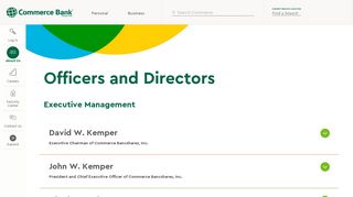 Officers and Directors | About Us | Commerce Bank