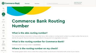Commerce Bank Routing Number & SWIFT Code | Commerce Bank
