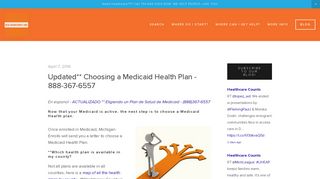 Updated** Choosing a Medicaid Health Plan - 888-367-6557 ...