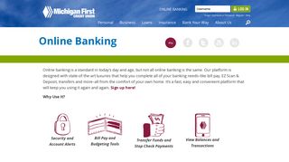Online Banking - Michigan First Credit Union