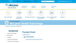 Provider Portal | McLaren Health Advantage - McLaren Health Plan