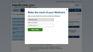 Sign up/change plans | Medicare