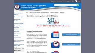 SOS - Get in Line from anywhere with MI-TIME Line - State of Michigan